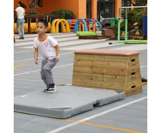 Classic World Edu CLASSIC WORLD Wooden Gymnastics Box Horse 4 Levels Certificates