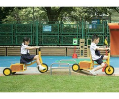 CLASSIC WORLD EDU Wooden Ramp Bridge Access Road Bike Track