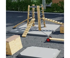 CLASSIC WORLD EDU Gymnastics Mattress Trapezoidal Protective Mat for Outdoor Tower