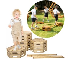 CLASSIC WORLD EDU Wooden Track Balance Beam XXL Motor Activity Track