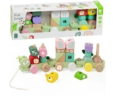 Medinė dėlionė–traukinukas Vikšras Classic World Montessori