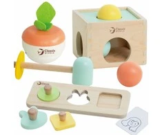 Dėlionė CLASSIC WORLD Pastelinis lavinantis rinkinys vaikams Box nuo 6 iki 12 mėn