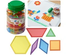 MASTERKIDZ Montessori Klojimo Rinkinys Tangram Mozaika 140 el.