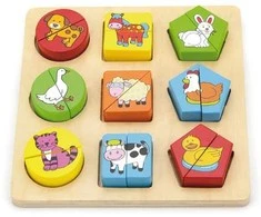 Dėlionė Viga Toys VIGA Educational Wooden Animal Puzzles