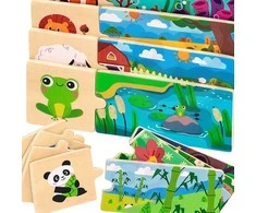 Dėlionė Viga Toys VIGA Logic Puzzle with Animals Jigsaw Puzzle