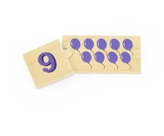 Dėlionė Viga Toys VIGA Wooden Puzzle Set Match Numbers Montessori Puzzle