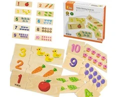 Dėlionė Viga Toys VIGA Wooden Puzzle Set Match Numbers Montessori Puzzle
