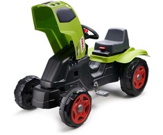 FALK Claas Arion 470 pedalų traktorius su priekaba ir atidaromu variklio dangčiu, 2-6 metų vaikams