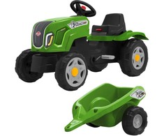 FALK Claas Terra Maxx pedalų traktorius su priekaba ir atidaromu variklio dangčiu, 2-6 metų vaikams