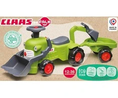Falk Vaikiškas Traktorius Claas su Priekaba ir Krautuvu
