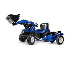 Mėlyna Pedalinis traktorius su priekaba FALK New Holland Mėlyna nuo 3 metų