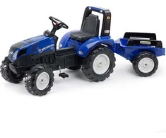 FALK New Holland T8 pedalinis traktorius su priekaba 3-7 metų vaikams