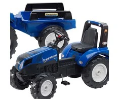 FALK New Holland T8 pedalinis traktorius su priekaba 3-7 metų vaikams