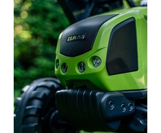 FALK Pedalinis traktorius su kaušu ir priekaba, žalias, CLAAS, nuo 3 metų
