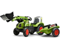 FALK Pedal Tractor with Bucket and Trailer Žalias CLAAS from 3 Years