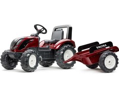 FALK Valtra S4 Burgundy Pedal Tractor with Trailer 3-7 metai