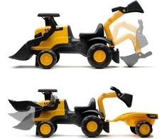 FALK JCB Traktorius Su Priekaba, Šake, Ir Kastuvu, Tylios Padangos, 1-3 Metai