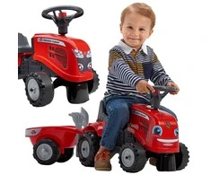 FALK Traktorius Vaikams Massey Ferguson Raudonas su Priekaba