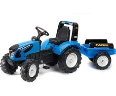 FALK Landini Mėlyna Pedal Tractor with Trailer for ages 3+