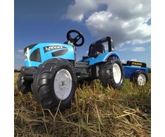 FALK Landini Mėlyna Pedal Tractor with Trailer for ages 3-7
