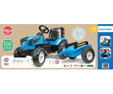 FALK Landini Mėlyna Pedal Tractor with Trailer for ages 3-7