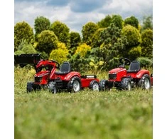 Pedalinis traktorius su priekaba FALK Massey Ferguson raudonas nuo 3 metų