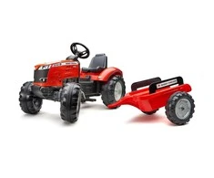FALK traktorius Massey Ferguson Raudona ant pedalų su priekaba nuo 3 metų