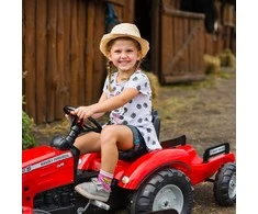 FALK traktorius Massey Ferguson Raudona ant pedalų su priekaba nuo 3 metų