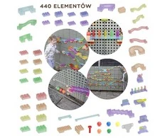 MASTERKIDZ Ball Track Construction Set STEM Board 440 pieces
