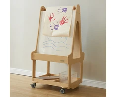 MASTERKIDZ Double-Sided Dry Erase Board 3-in-1 Easel on Wheels