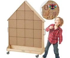 MASTERKIDZ Wooden STEM Board Freestanding XXL in the Shape of a House
