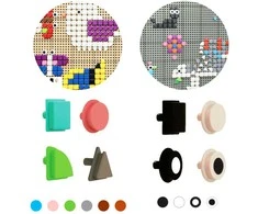 MASTERKIDZ Geometriniai Elementai Tablic 256 vnt.