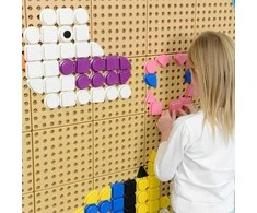 MASTERKIDZ Set of 64 Geometric Shaped Pegs for STEM Boards