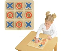 MASTERKIDZ Tic-Tac-Toe Wooden Game for Kids Logical Puzzle