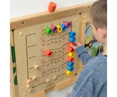 MASTERKIDZ medinė sieninė lenta spalvingos vikšrelės