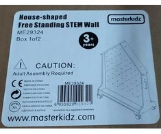 MASTERKIDZ medinė STEM lenta, laisvai stovinti, XXL dydžio, namo formos