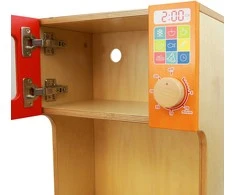 MASTERKIDZ Medinis Virtuvinis Lentynas su Mikrobangų Krosnele