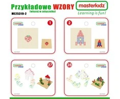 MASTERKIDZ medinis edukacinis stalas + STEM sienos priedai + 135 kaladėlės