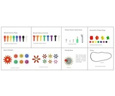 MASTERKIDZ medinis edukacinis stalas + STEM sienos priedai + 135 kaladėlės