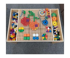 MASTERKIDZ medinis mokomasis stalas + 352 STEAM sienelės priedai
