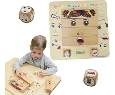 Medinė Montessori lenta Emocijų pažinimo žaidimas MASTERKIDZ