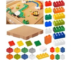 MASTERKIDZ STEM Building Block Set 563 pcs with Panel Overlays 4 pcs