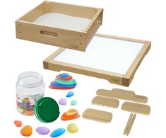 MASTERKIDZ sensorinis rėmelis - LED panelė + smėlio žaidimų aksesuarų rinkinys
