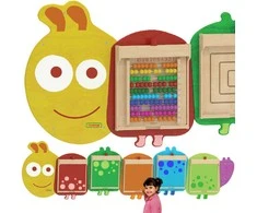 MASTERKIDZ Flex Wall Mounting System for 5 Educational Boards - Caterpillar
