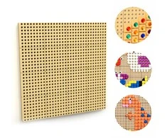 MASTERKIDZ sieninė STEM lentelė kūrybai ir pažinimui su tvirtinimo skydeliu 80 x 80 cm