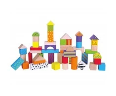 Medinės kaladėlės Viga Toys 50 dalių