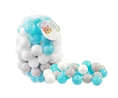 Mochtoys 100 vnt. spalvotų plastikinių kamuoliukų 6 cm. balti-mėlyni