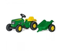 Rolly Toys „Rolly Toy Rollykid“ traktorius pedalams John Deere su 2–5 metų priekaba