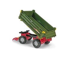 Rolly Toys rollyTrailer „Rolly Multi“ dviejų ašių žalia priekaba savivartė