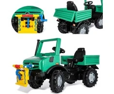 Pedalinis sunkvežimis Rolly Toys RollyUnimog Forst Mercedes-Benz su gervė